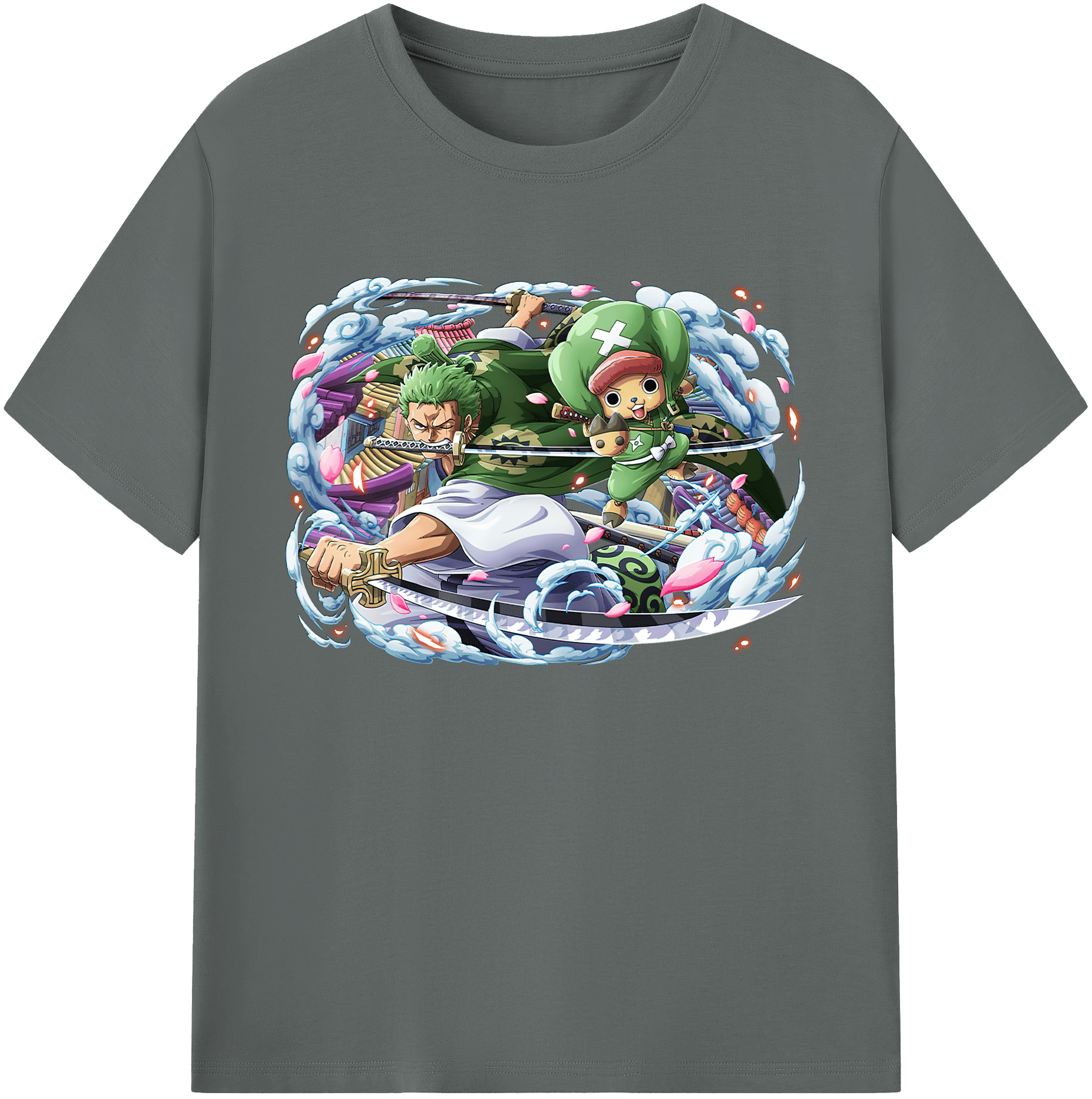 ワンピース ロロノア・ゾロ ONE PIECE Roronoa Zoro 綿100％ メンズ半袖Tシャツ｜肌触りやわらか＆通気性